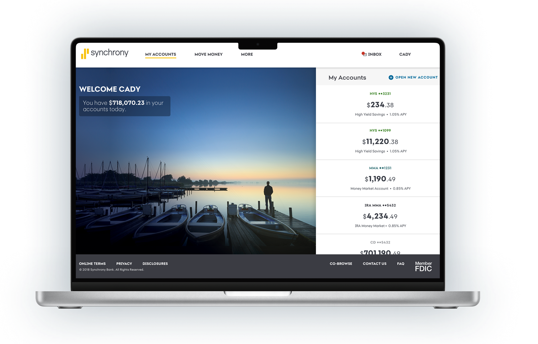 Online Banking mockup